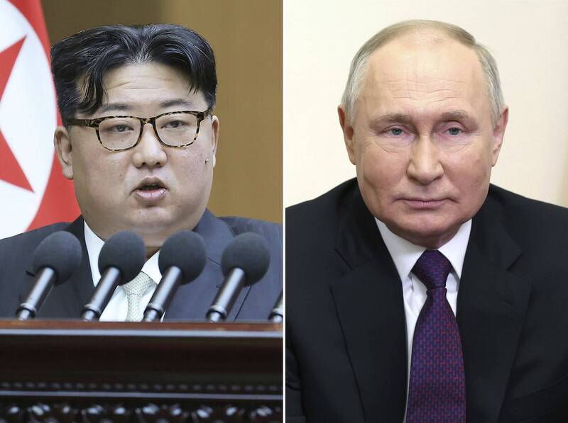 北韩中央通信社证实，北韩领导人金正恩已透过亲笔信向俄罗斯总统普廷表达祝贺。（美联社资料照）(photo:LTN)