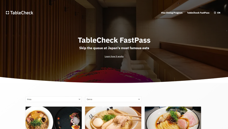 日本东京Table Check推出餐厅的「快速通关」，顾客只要支付小额费用，就能避免排队候位。（图撷取自Table Check官网）(photo:LTN)
