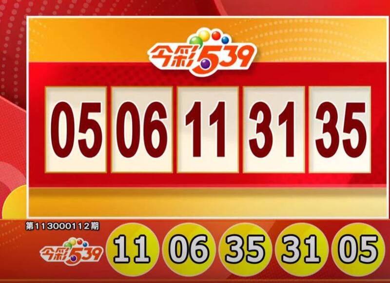 今彩539、39樂合彩開獎號碼。（擷取自三立iNEWS《全民i彩券》）