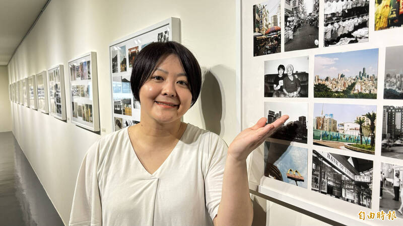 日本視覺藝術家宇田奈緒（如圖）在新營文化中心推出「從那時起」個展。（記者楊金城攝）