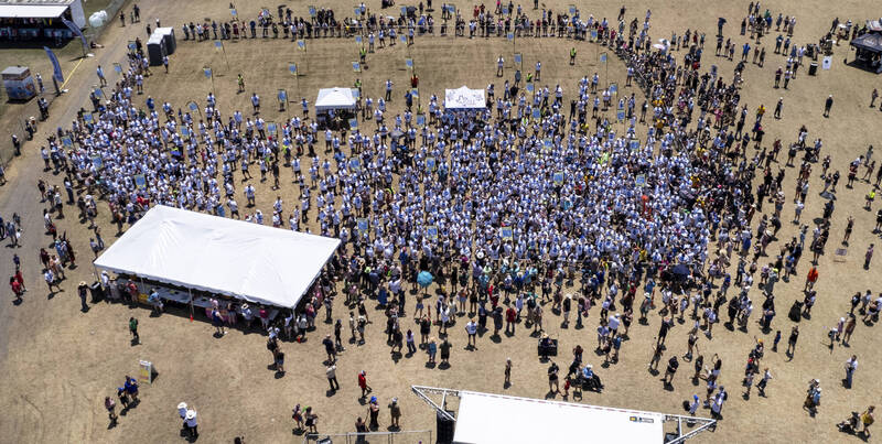 美国德州同名的「凯尔们」齐聚挑战世界纪录，仅706人现身铩羽而归。（美联社）(photo:LTN)