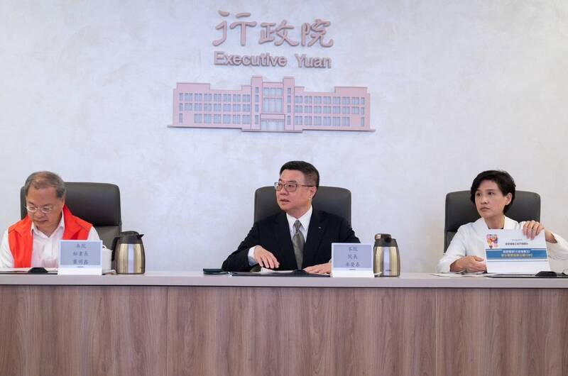 行政院長卓榮泰520上任,今天立即召開「0403震災復原重建方案」推動專案會議。(行政院提供) 行政院長卓榮泰520上任,今天立即召開「0403震災復原重建方案」推動專案會議。(行政院提供)