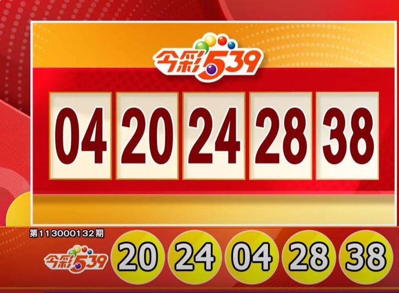 今彩539、39樂合彩開獎號碼。（擷取自三立iNEWS《全民i彩券》）