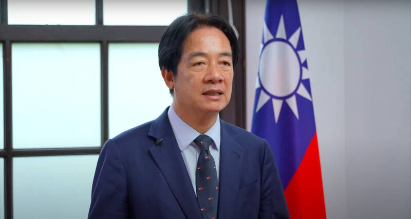 總統賴清德今錄影為日本前首相安倍晉三「三回忌」暨「第二屆繼承安倍晉三前首相遺志之會」致意。（圖取自影片）