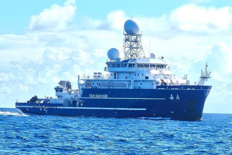 中國海洋科考船「嘉庚號」。(軍事粉專「Taiwan ADIZ」提供) 中國海洋科考船「嘉庚號」。(軍事粉專「Taiwan ADIZ」提供)