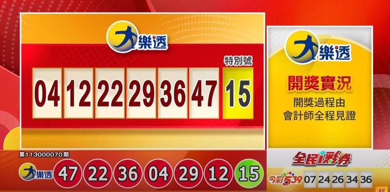 大樂透、49樂合彩開獎號碼。（擷取自三立iNEWS《全民i彩券》）

