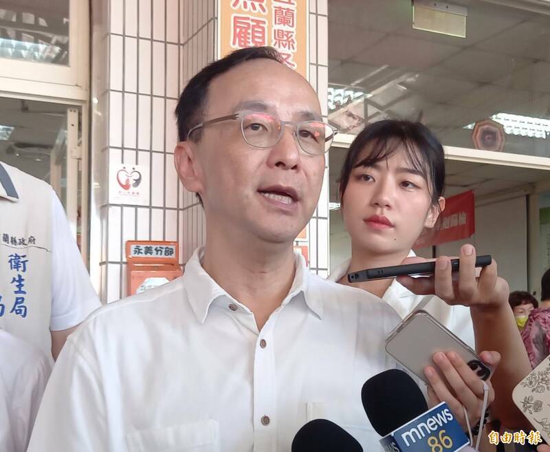 川普指台灣應付保護費，國民黨主席朱立倫（如圖）認為，完全依賴美國是錯誤政策。（記者江志雄攝）