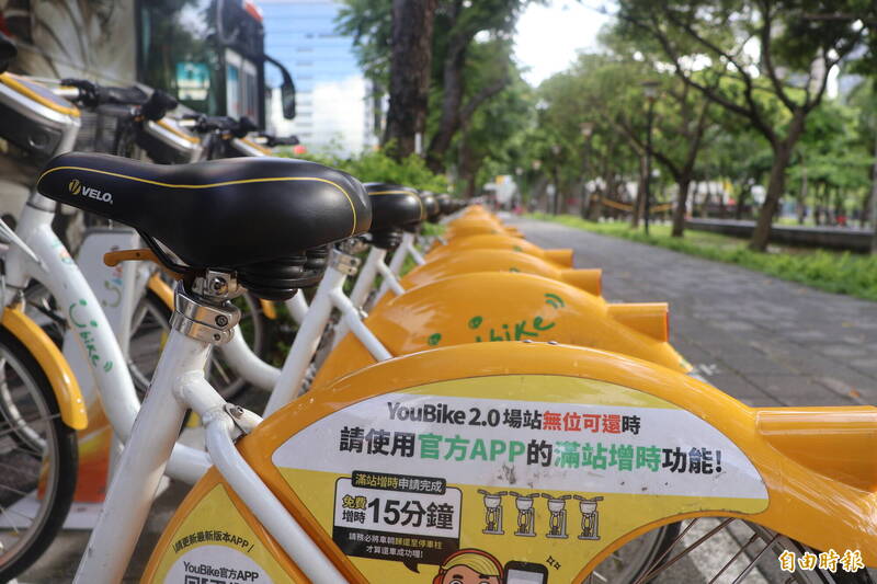 新北市YouBike自明日凌晨4時恢復正常營運；YouBike示意圖。（記者董冠怡攝）