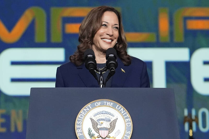 美國民主黨改以電子投票決定總統候選人，今起連投5天，賀錦麗（Kamala Harris）篤定出線。（美聯）