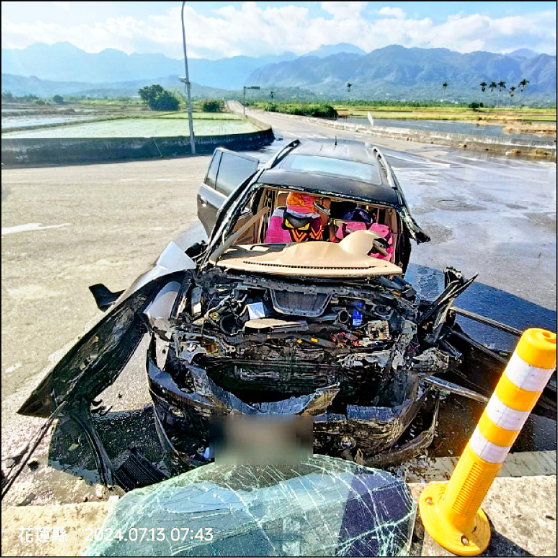 花蓮縣內交通車禍每十萬人的傷亡事故率，長年維持在「前段班」。（警方提供）