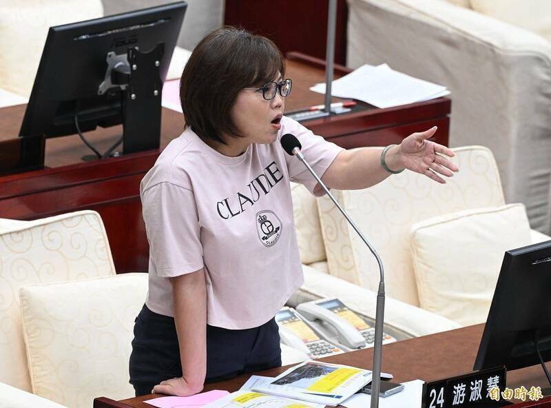 台北市議會京華城專案調查小組召集人、國民黨台北市議員游淑慧。（資料照）