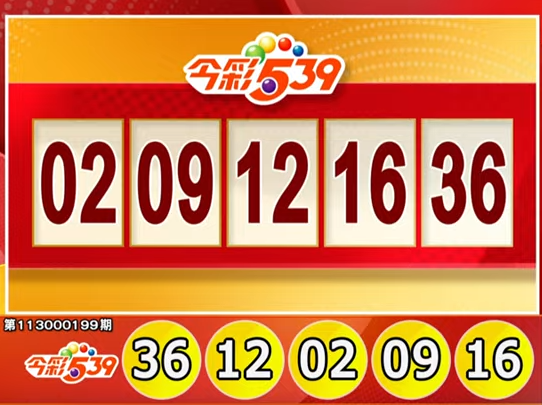 今彩539、39樂合彩開獎號碼。（擷取自三立iNEWS《全民i彩券》）