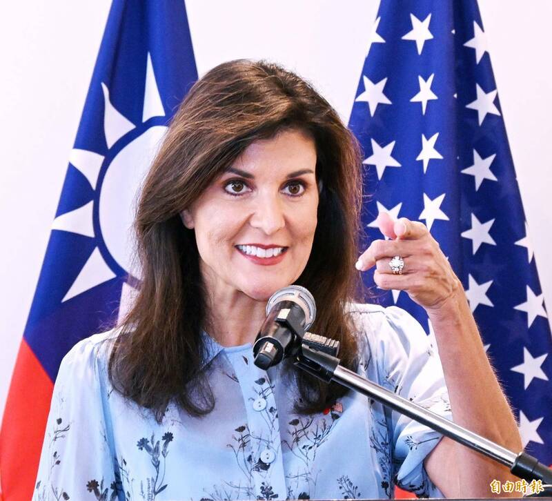 美國前駐聯合國大使海莉（Nikki Haley）近日訪台，多次高分貝挺台入聯。（記者方賓照攝）