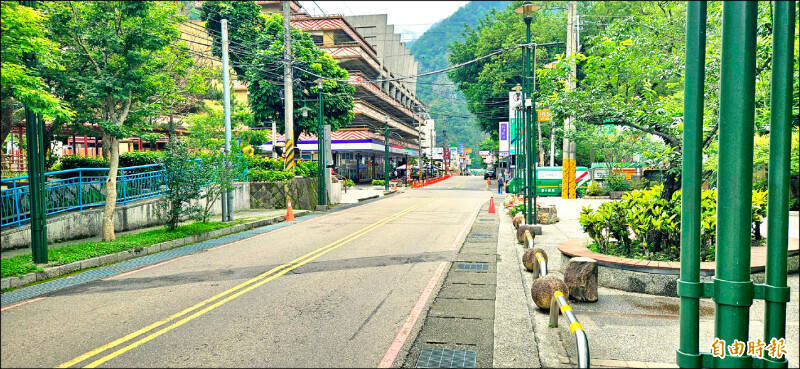 4月花蓮地震後，谷關風景區遊客即大減，相當冷清。（資料照）