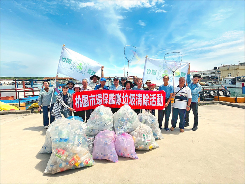 桃市府海洋環保艦隊截至今年已有一二四艘艦隊船舶加入。（環保局提供）