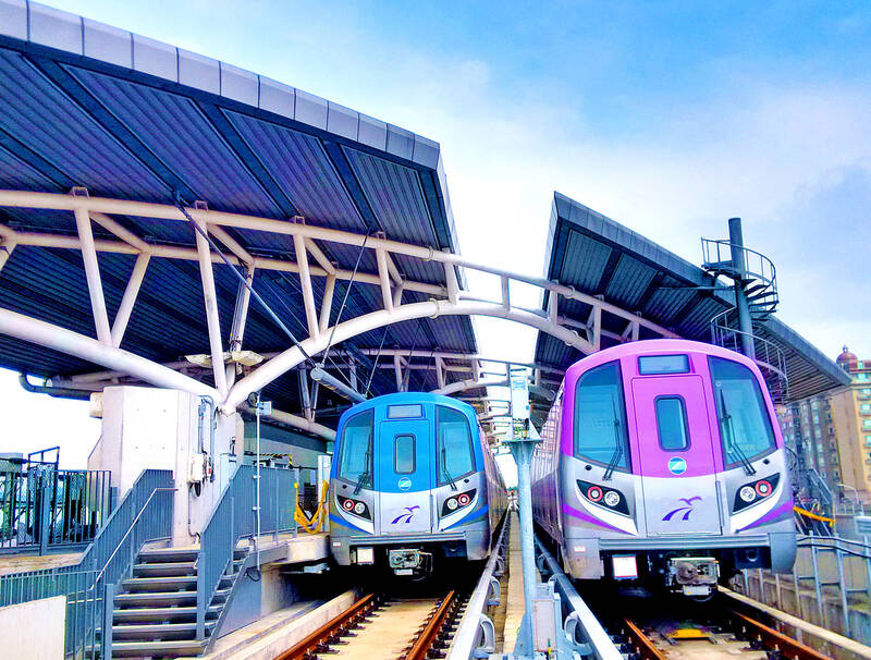 
Trains of the Taoyuan Airport MRT are pictured at a station in an undated photograph.
Photo courtesy of Taoyuan MRT