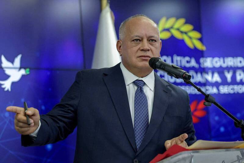 委內瑞拉內政部部長卡貝洛（Diosdado Cabello）聲稱，6名外籍人士「涉嫌破壞國家穩定」遭捕。（法新社）