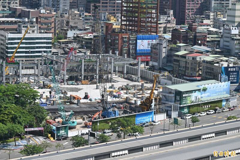 京華城都更案工地大景。（資料照，記者田裕華攝）