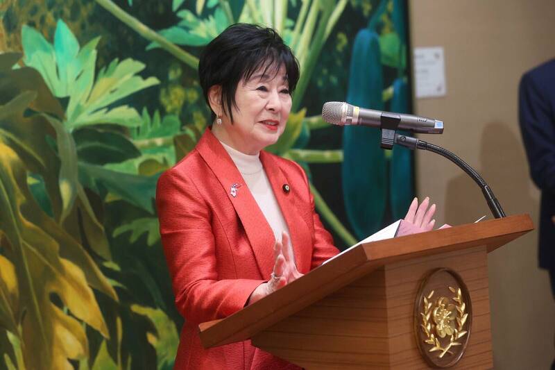 賴清德總統今在總統府午宴「中華民國國慶日本國會議員祝賀團」，率團的前議長山東昭子表示，日本將持續深化與台灣的友好關係，共同守護民主、自由，以和平為基調攜手向前邁進。（總統府提供）