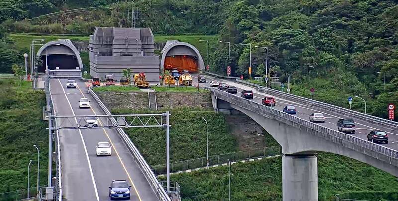 蘇花改南澳到大清水路段施工，14日起啟動夜間交管，圖為觀音谷風隧道。（資料照，圖由公路局東分局提供）