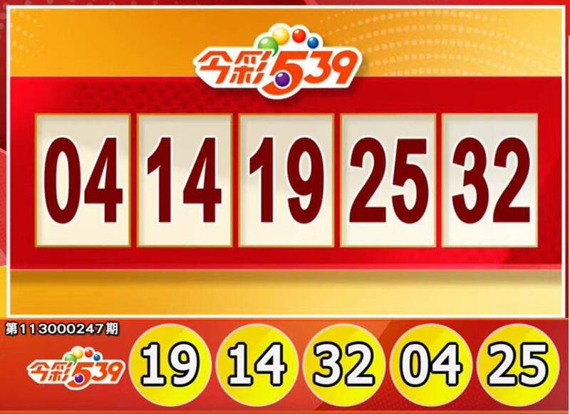 今彩539、39樂合彩開獎號碼。（擷取自三立iNEWS《全民i彩券》）