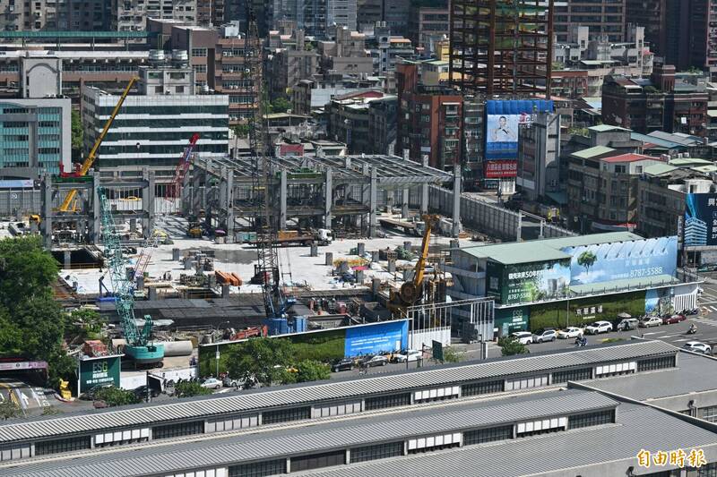 京華城都更案工地大景。（資料照，記者田裕華攝）