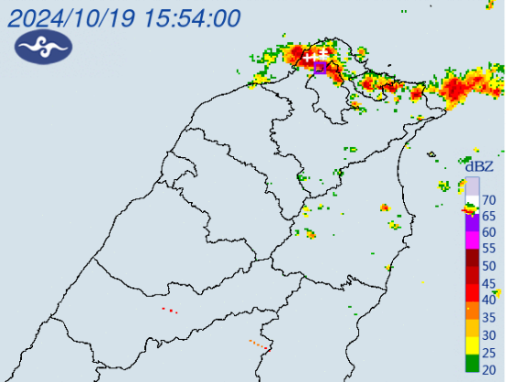 氣象署針對「台北市、新北市」發布大雷雨即時訊息。（圖擷自中央氣象署）