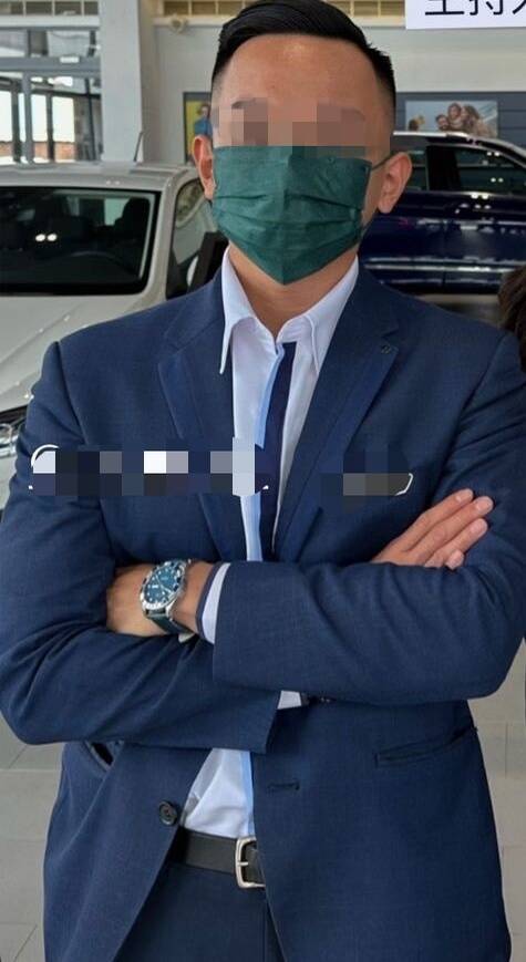 郭姓女子投訴，與鄭姓男業務交往時，遭偽造名義辦車貸，導致揹負50萬貸款，還發現自己是小三，因此氣憤提告詐欺，不過最終雙方以和解結案。（讀者提供）