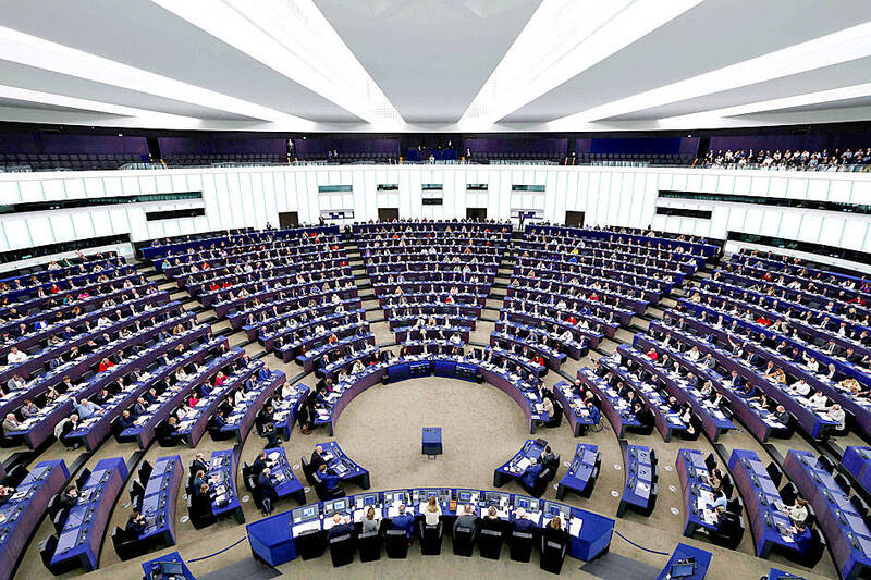 
Members of the European Parliament during a plenary session at the European Parliament in Strasbourg, France, on Wednesday.
Photo: AFP