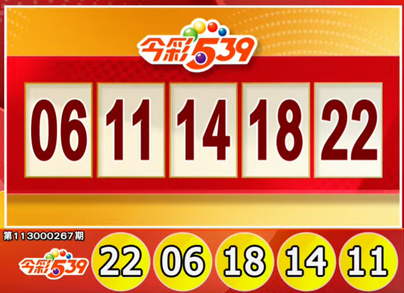 今彩539、39樂合彩開獎號碼。（擷取自三立iNEWS《全民i彩券》）