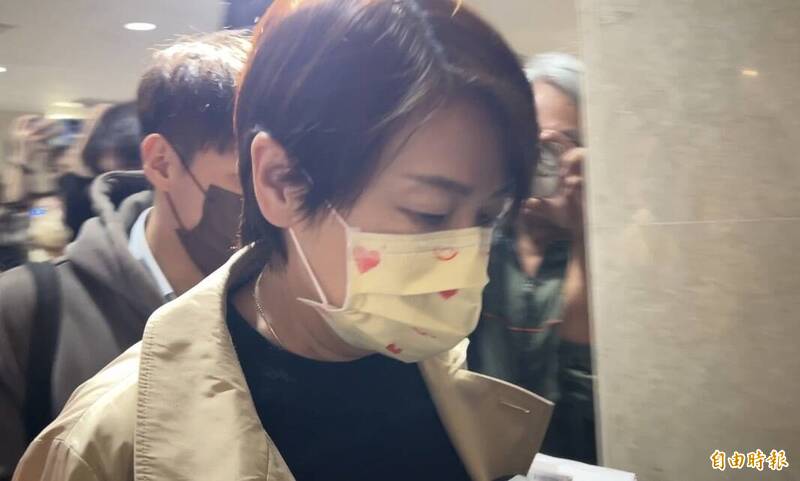 立委黃珊珊今下午二度到北檢作證。（記者陳彩玲攝）