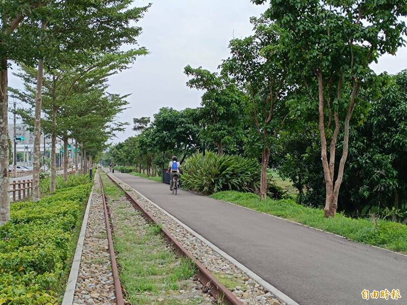 桃園市自行車道總長度約464公里，大多分布在非通勤區域，圖為桃林鐵路自行車道。（記者鄭淑婷攝）