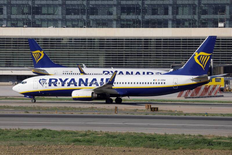 欧洲最大廉航「瑞安航空」（Ryanair）。（资料照，路透）