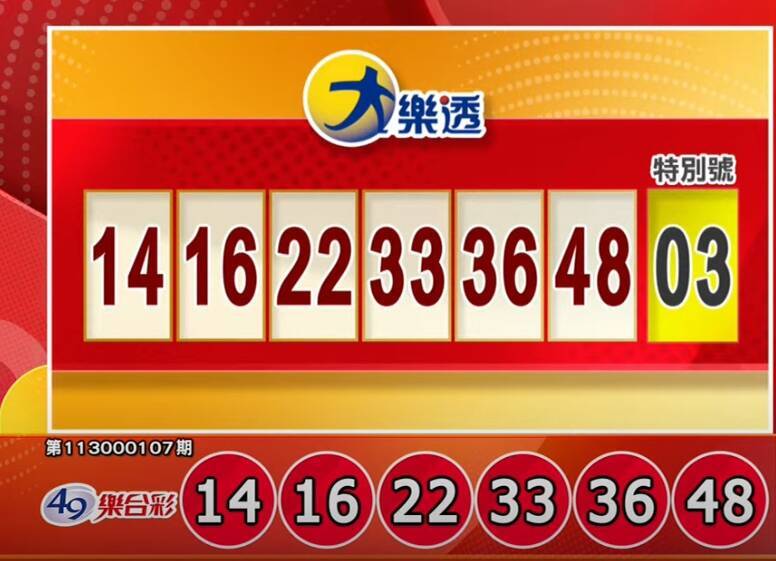 大乐透、49乐合彩开奖号码。（撷取自三立iNEWS《全民i彩券》）