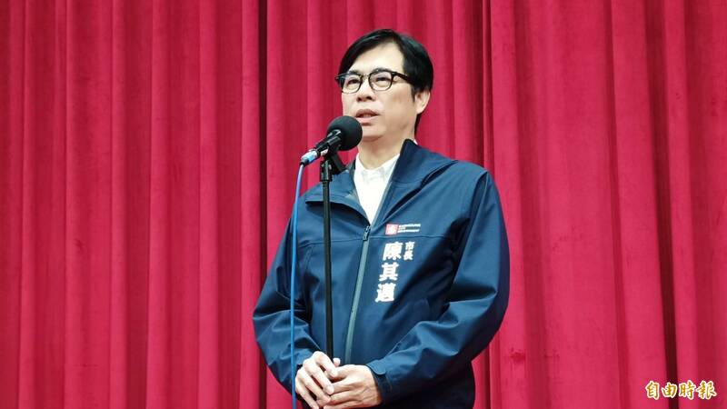 陳其邁重申，希望2026民進黨高雄市長初選能提早。（記者葛祐豪攝）