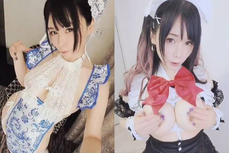 「冈田ゆい」为知名18禁Coser，推出过许多18禁写真集，在拥有32.1万人追随的X上经常放上巨乳福利。（图撷自X「dtyui2020」）