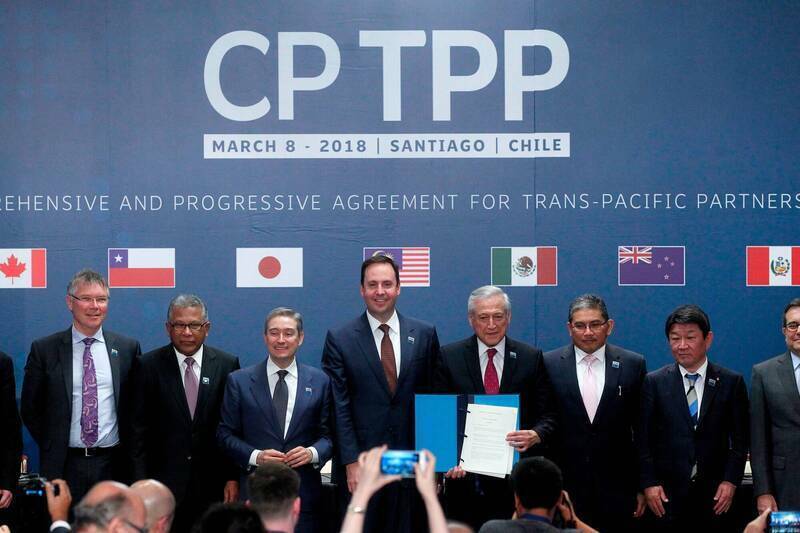 CPTPP（跨太平洋伙伴全面进步协定）执行委员会年度大会28日将在加拿大温哥华登场，知情人士透露，本次大会将搁置台湾和中国的入会申请案。（法新社资料照）