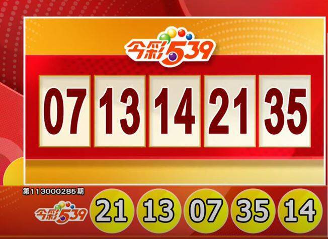 今彩539、39乐合彩开奖号码。（撷取自三立iNEWS《全民i彩券》）