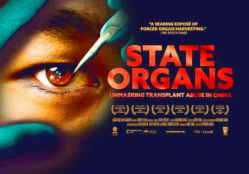 
A poster promoting the documentary State Organs is pictured. Organizers of screenings of the film, which is critical of China, have reported receiving death threats.
Photo: Screen grab from the State Organs Facebook page