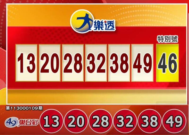 大乐透、49乐合彩开奖号码。（撷取自三立iNEWS《全民i彩券》）