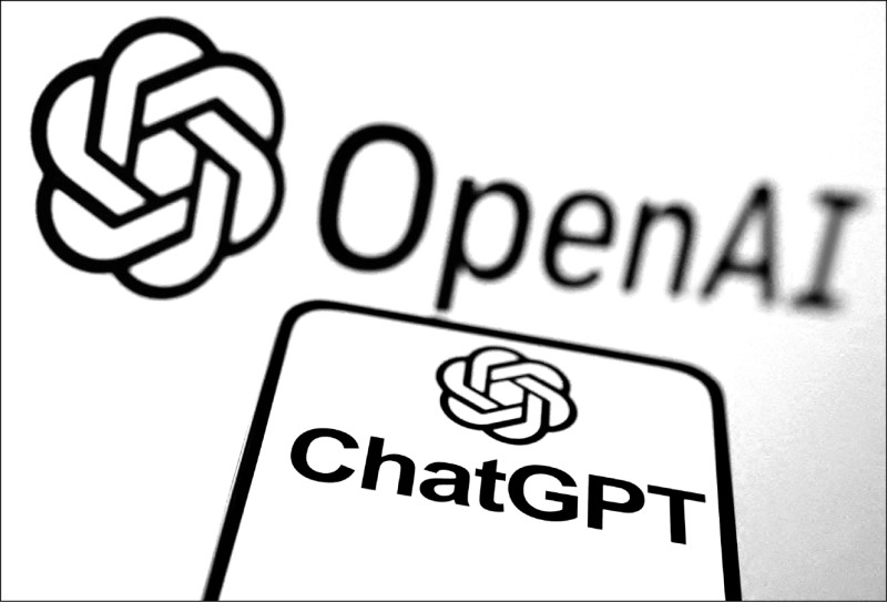 ChatGPT應用程式和OpenAI公司標誌。（路透檔案照）