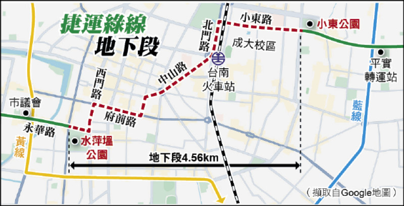 台南捷運綠線地下段