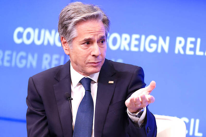 
US Secretary of State Antony Blinken answers question from the audience at the Council on Foreign Relations in New York City yesterday.
Photo: AFP