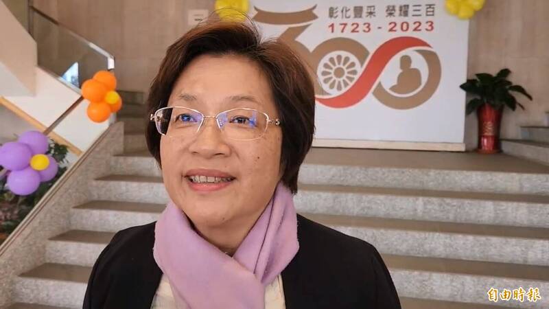 彰化縣長王惠美今天面對媒體提問財劃法三讀修正通過，她直言，這對彰化縣來說是個好消息。（記者張聰秋攝）