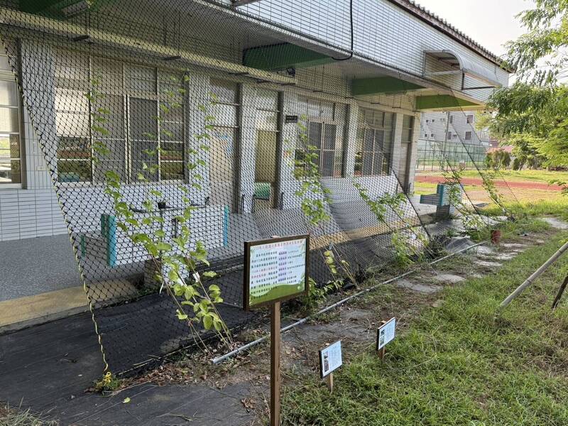 南市「清淨空氣綠牆計畫」開放學校申請設置，每案最高補助金額為10萬元。（圖由南市環保局提供）