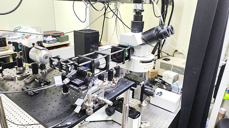 A four-dimensional microscope developed by researchers from Taiwan’s leading universities is pictured in an undated photograph.
Photo courtesy of the National Science and Technology Council