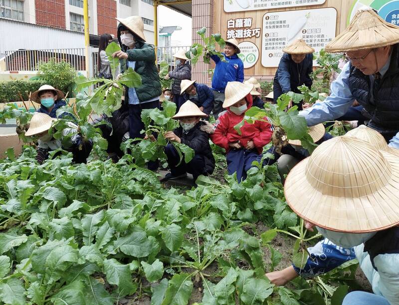 永康國小打造水保示範基地外，也推動食農防災場域，成果豐碩。（永康國小提供）