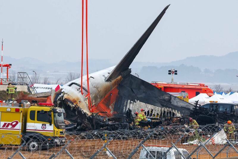 南韓廉航公司濟州航空1架波音737-800客機29日發生空難，179人罹難。（歐新社）