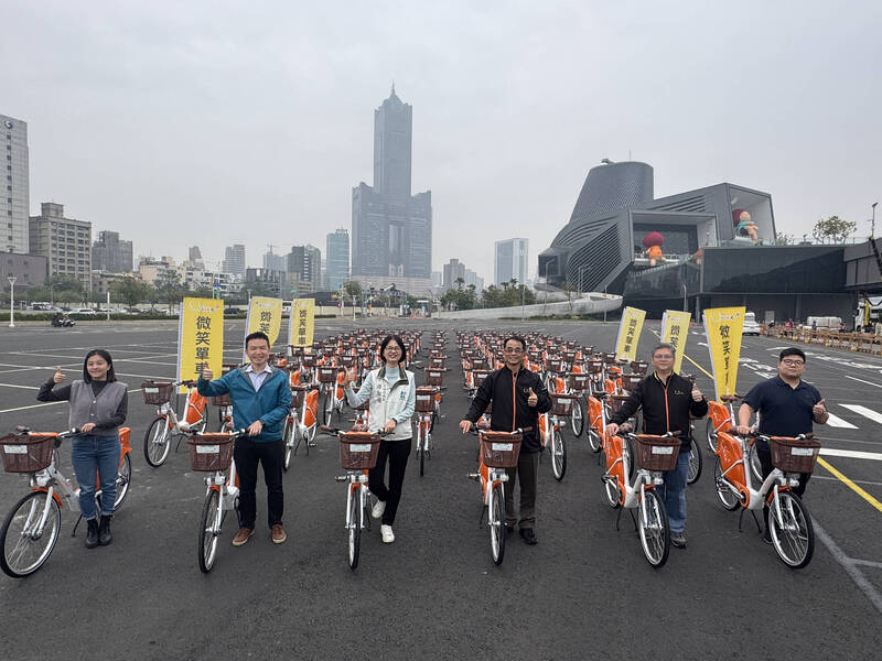 高雄YouBike2.0E電動輔助自行車，今年底前從500輛大幅增加至1800輛。（高雄市交通局提供）