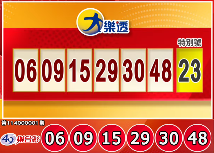大樂透、49樂合彩開獎號碼。（擷取自三立iNEWS《全民i彩券》）